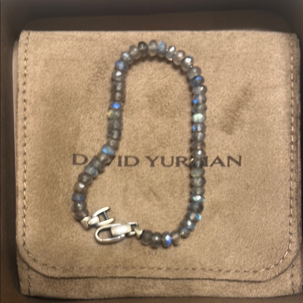 David Yurman Gray Metallic Beaded Jewelry